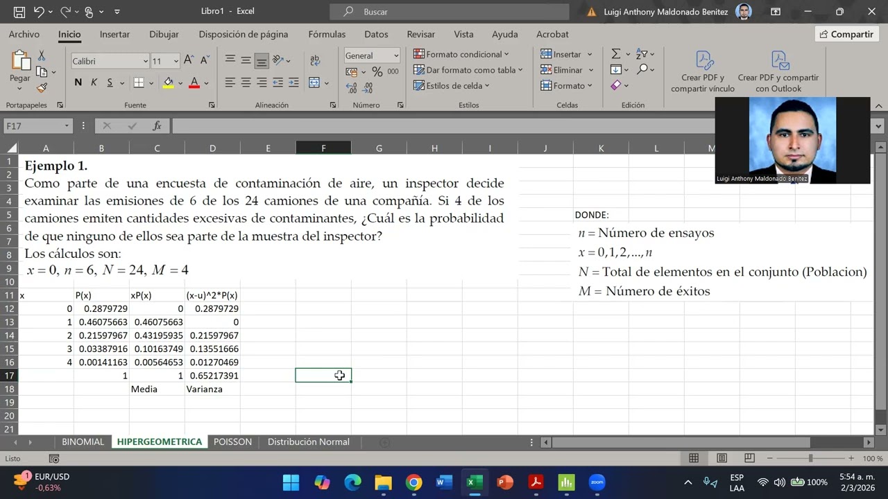 Distribución Hipergeometrica