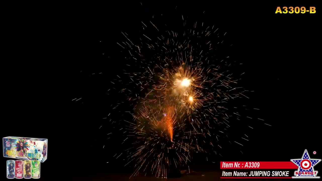 NEW FOR 2026 - A3309 JUMPING SMOKE - Starget Brand from Pyromooi Fireworks Ltd