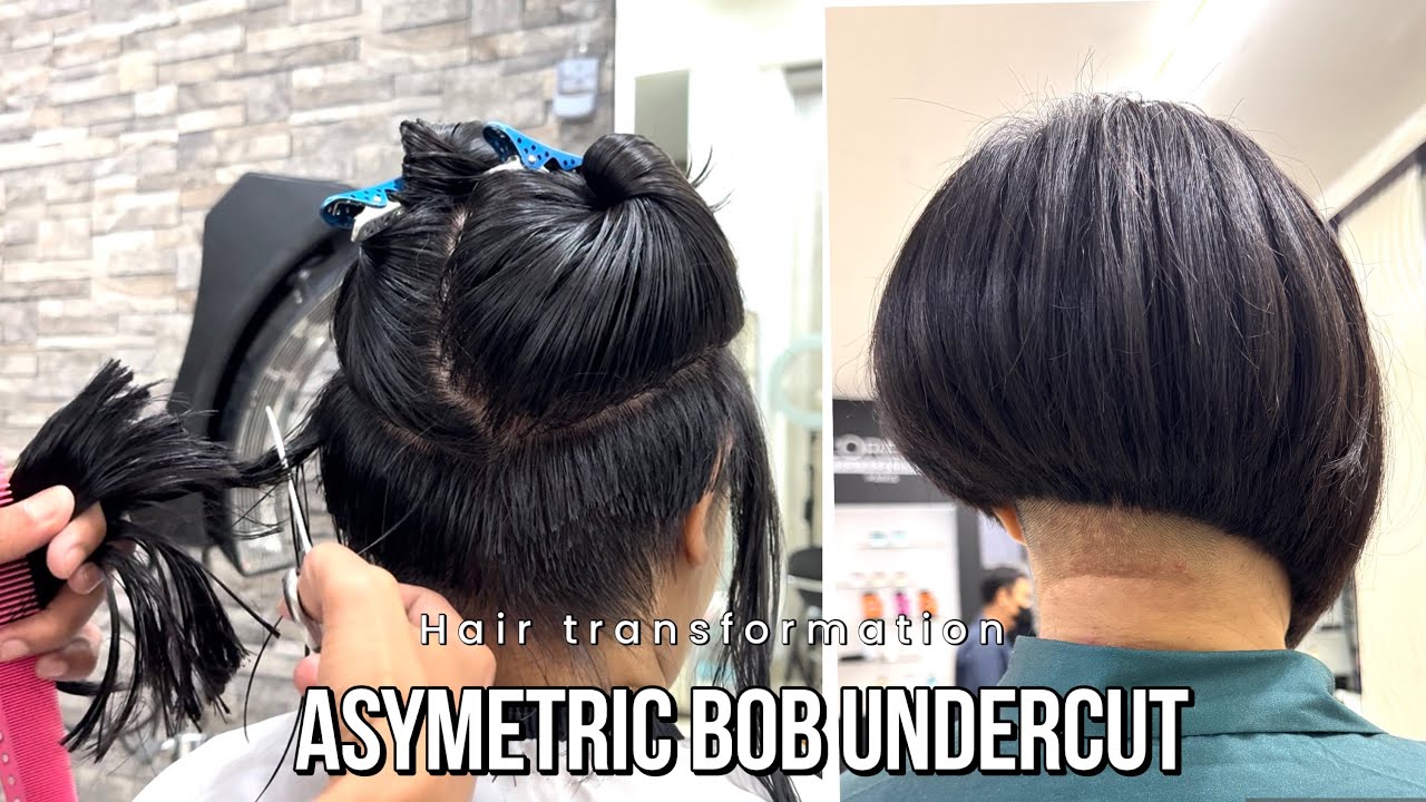 ASYMETRICE BOB UNDERCUT | POTONG RAMBUT BOB UNDERCUT | DIY | Short Haircut