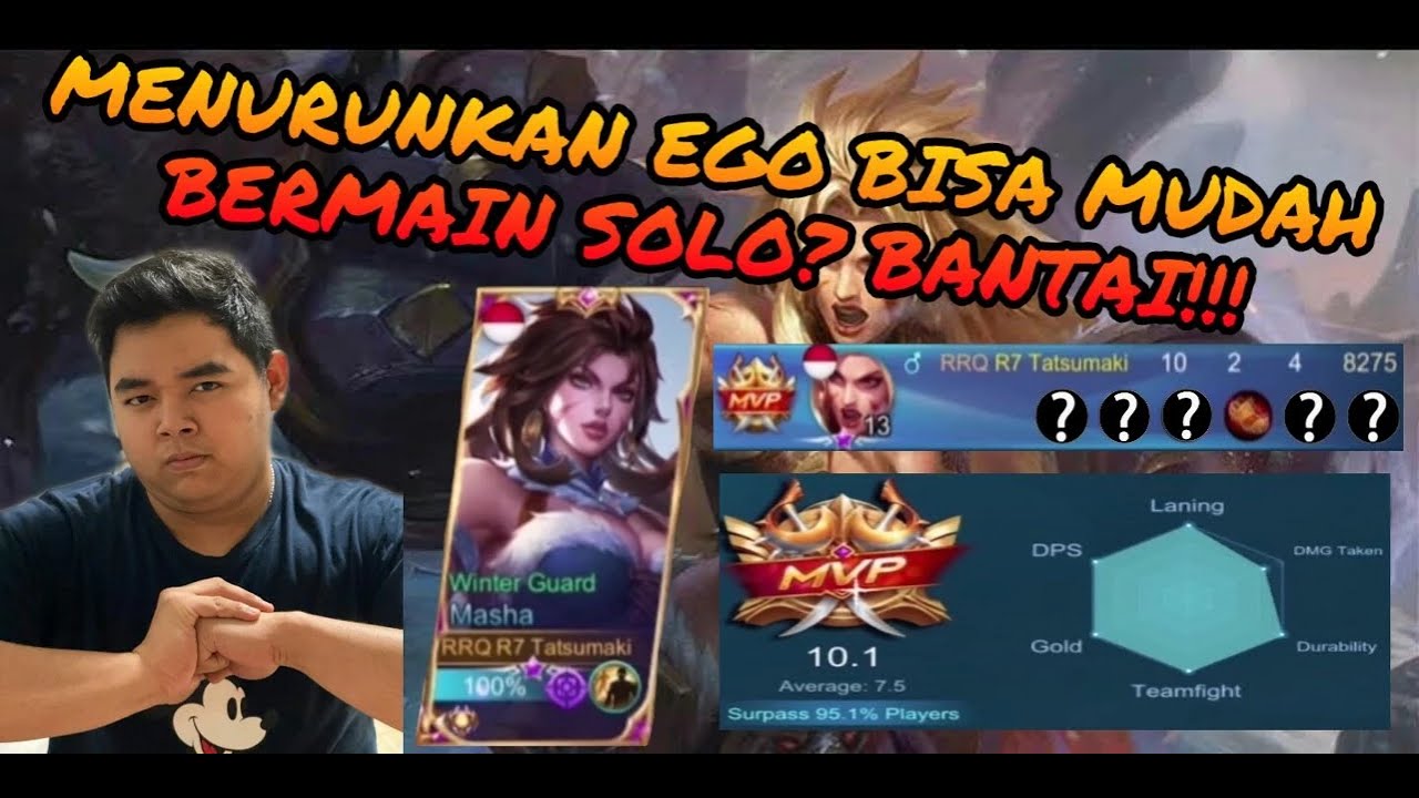 SOLO RANK MASHA MUSUH TAK BERDAYA? BANTAI BOS!!