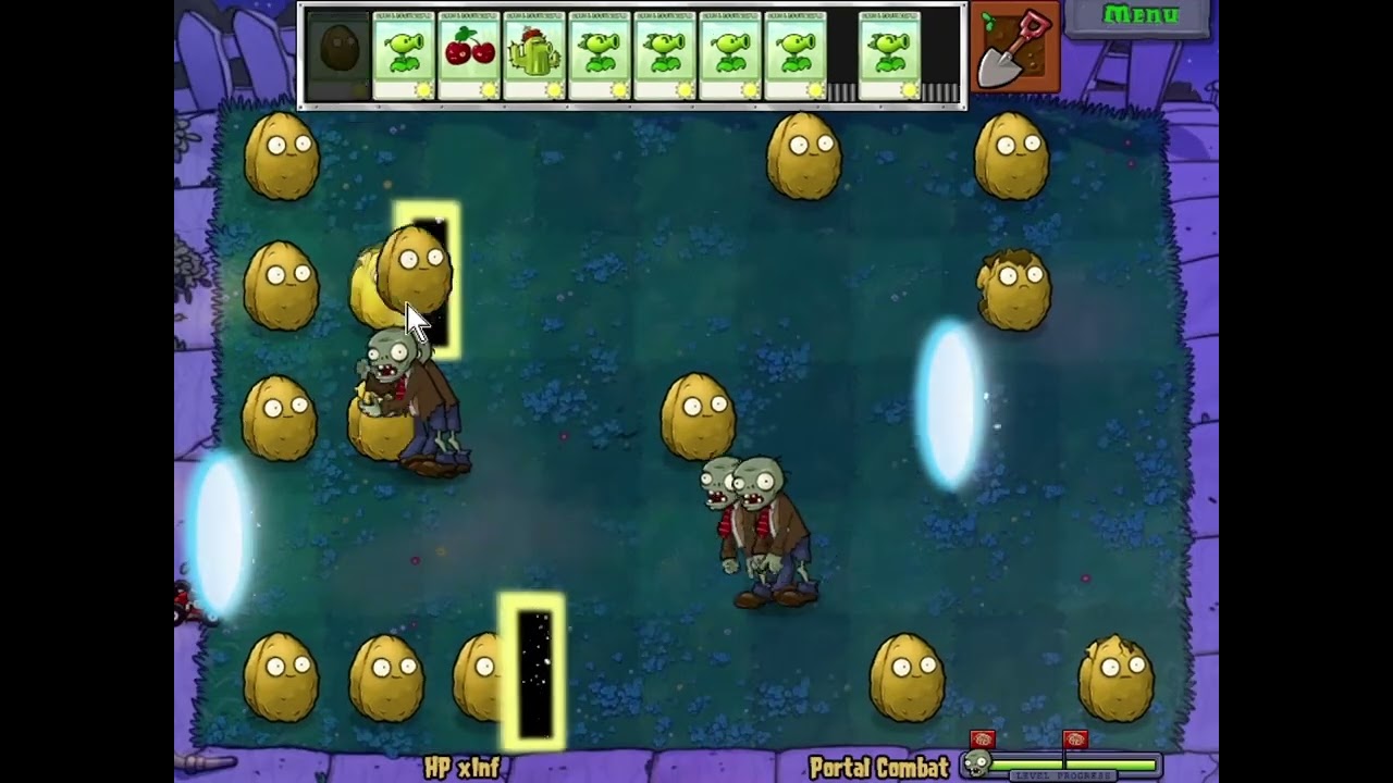 Portal Combat | PvZ x∞ HP | Only Wall-nuts