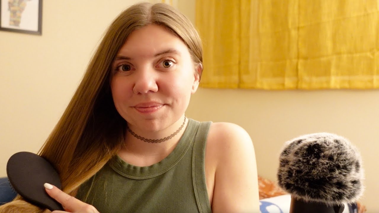 ASMR Gum Chewing & Hair Brushing (No Talking) 🤫