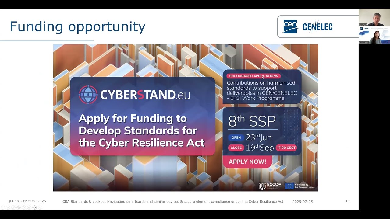 Webinar 'CRA Standards Unlocked: Navigating smartcards and secure element compliance under CRA
