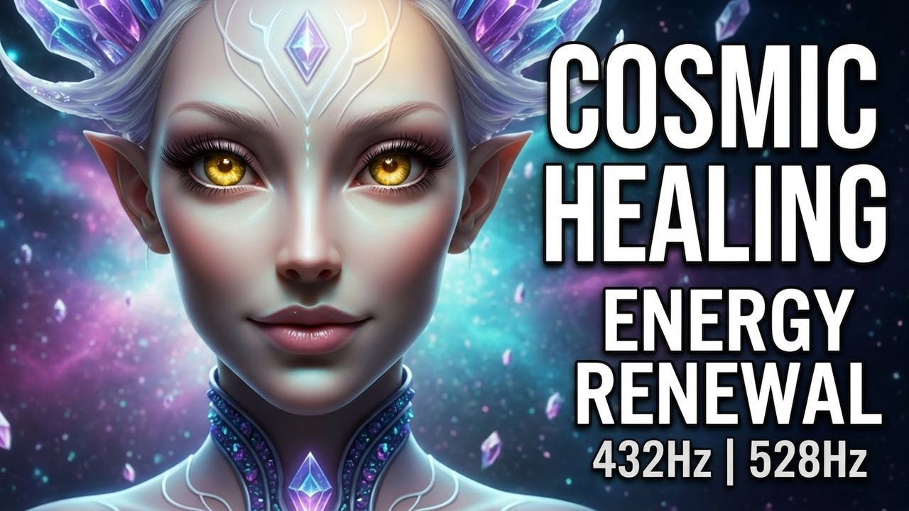 14-Min 432Hz & 528Hz Healing Music: Energy Renewal in Cosmic Peace #healingmusic