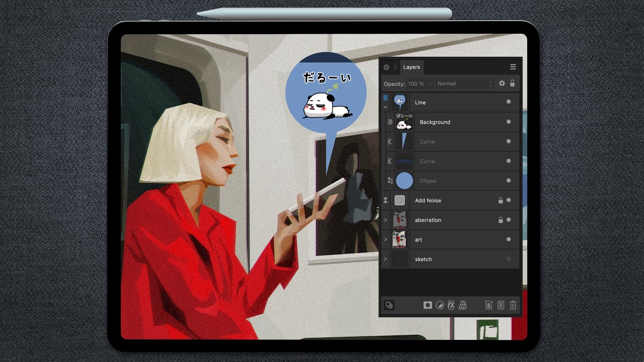 Layers Panel (Affinity Designer iPad)