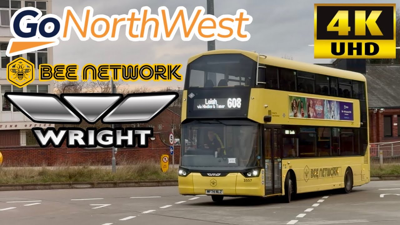 [Go North West Bus Bee Network: 608 Wigan to Leigh via Higher Ince & Hindley] Wright Streetdeck