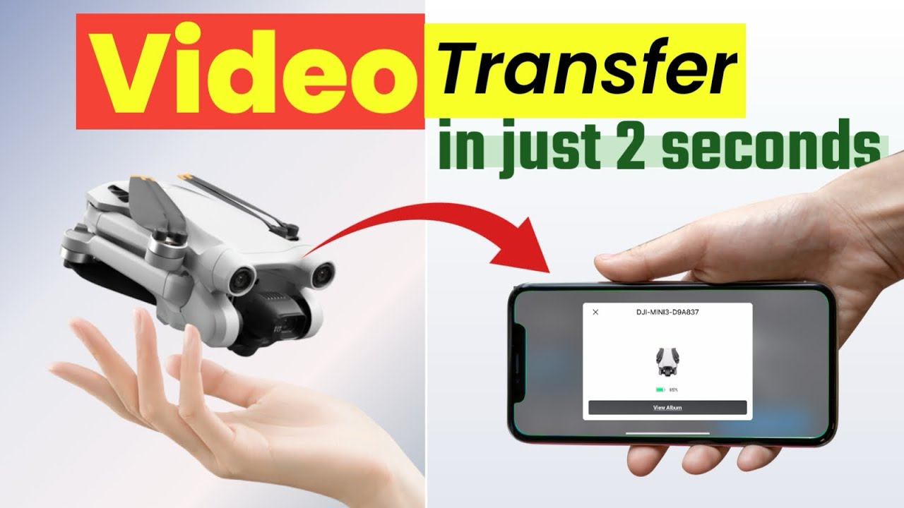 How to transfer data and video from dji drone to phone | DJI mini 3 pro quick transfer