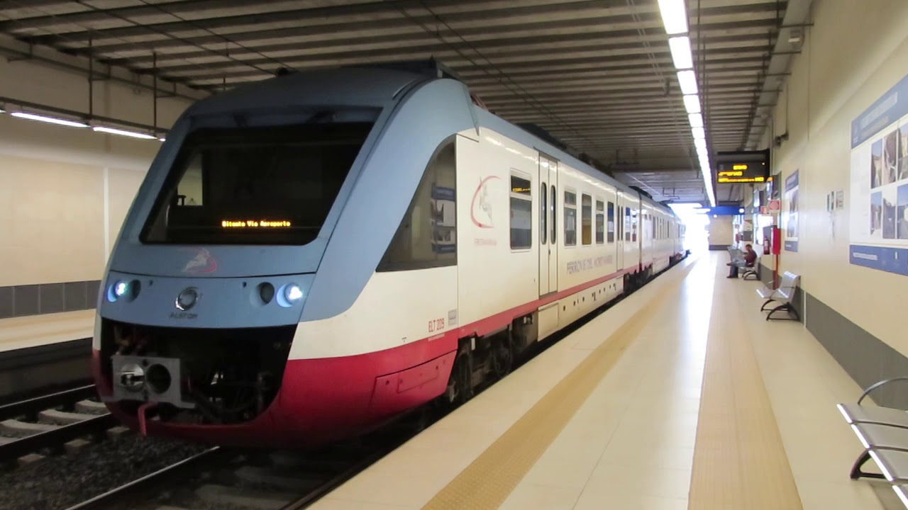 Italy: A Ferrotramviaria Class ELT 200 EMU leaves Bari Aeroporto station towards Bitonto