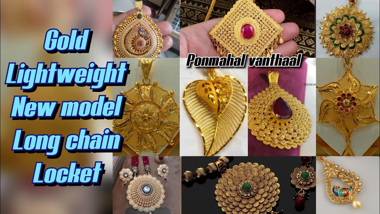 gold hallmark lightweight longchain locket new model collections |@ponmahalvanthaal7946 #locket