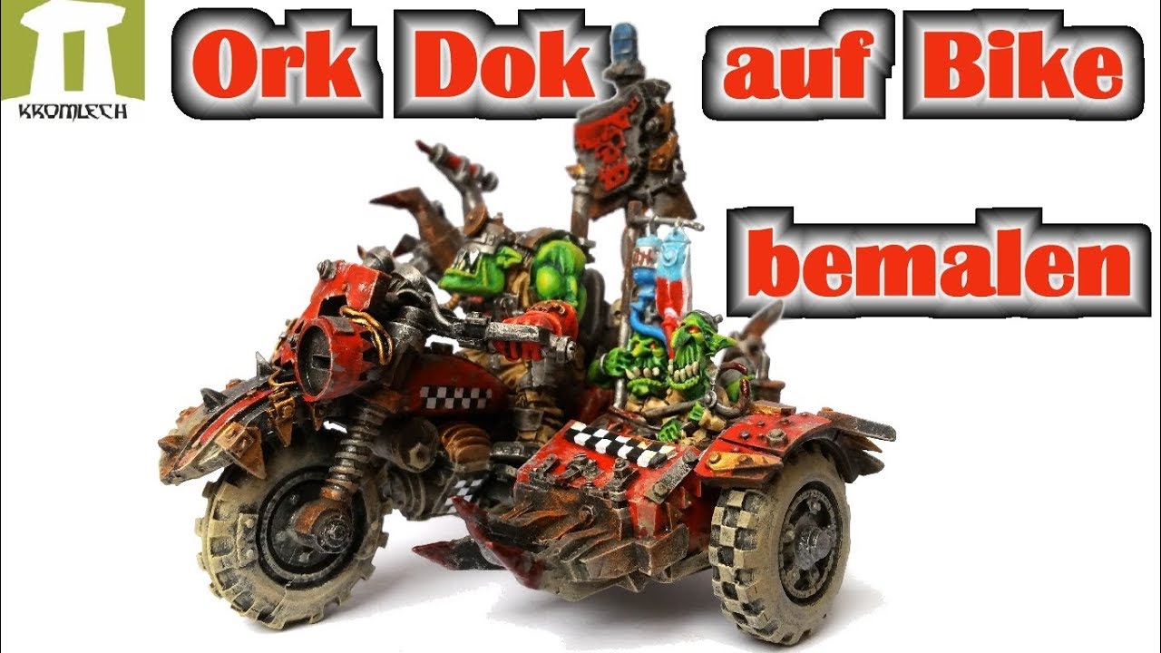 Wie bemale ich einen Ork Dok auf Bike von Kromlech für Warhammer 40K Tabletop
