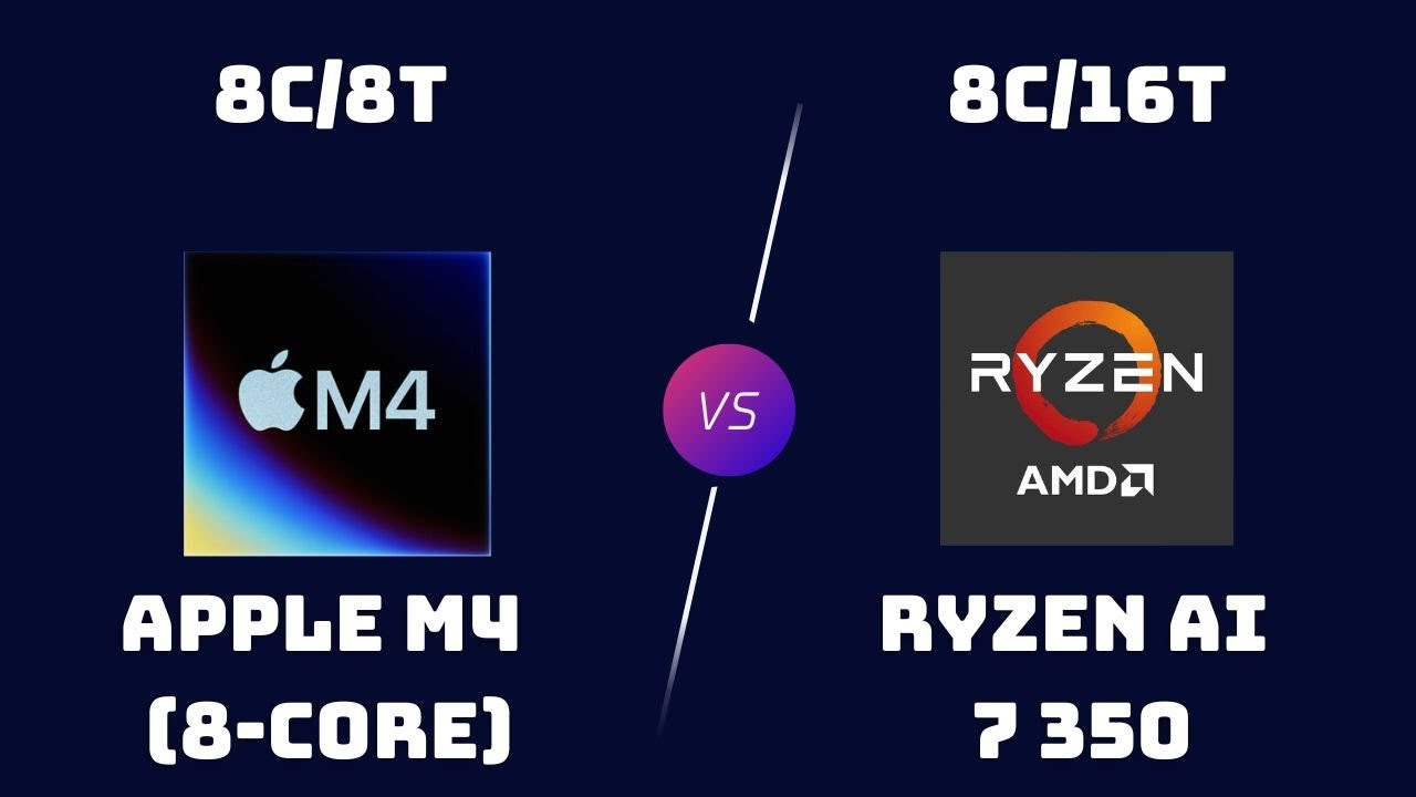 Apple M4 (8-Core) vs Ryzen AI 7 350 &ndash; ARM vs x86 Laptop CPU Showdown