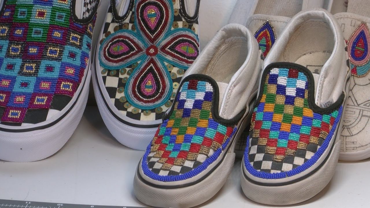 Native American artist puts modern spin on Vans sneakers