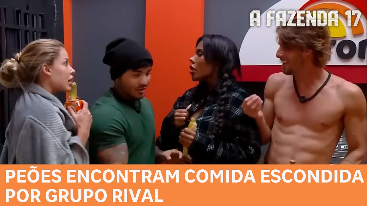 A FAZENDA 17: Peões encontram mais comida escondida pelo grupo rival