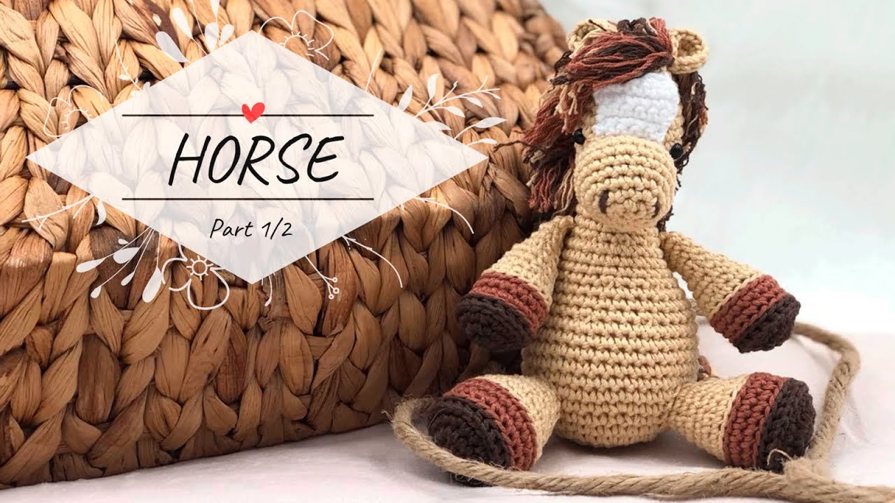 Horse Caballo Amigurumi Crochet tutorial Part 1 - Sub 🇺🇸🇪🇸/ GretaWings