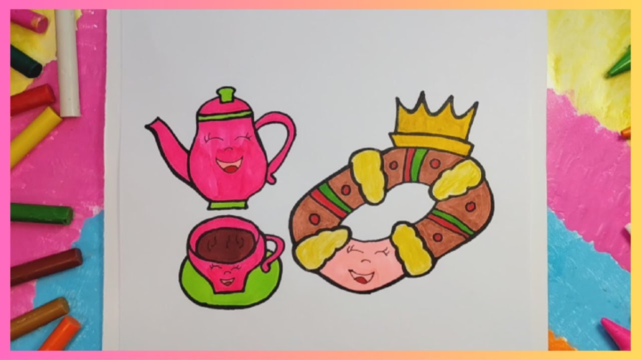 Como Dibujar  Una Rosca De Reyes l Dibujos faciles.