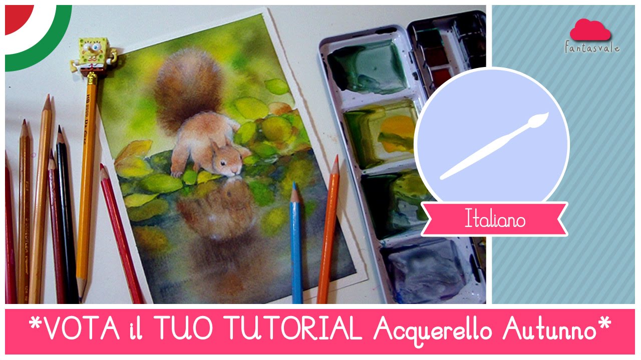 Acquerello Autunno Lezione 28: il tutorial scelto da te! - Lo scoiattolo (VOTA IL TUO TUTORIAL)