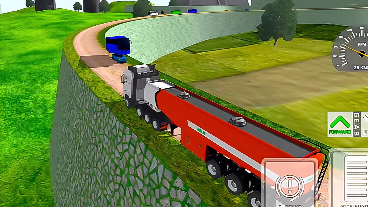 Death Road Truck Simulator Level 13 transport Milk Tanker #shorts 