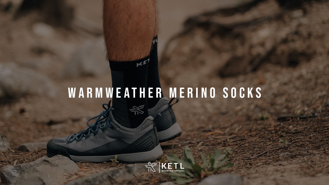 KETL Warmweather Merino Wool Socks: Thin Summer Hiking Socks, Ultra-Breathable & Quick Dry