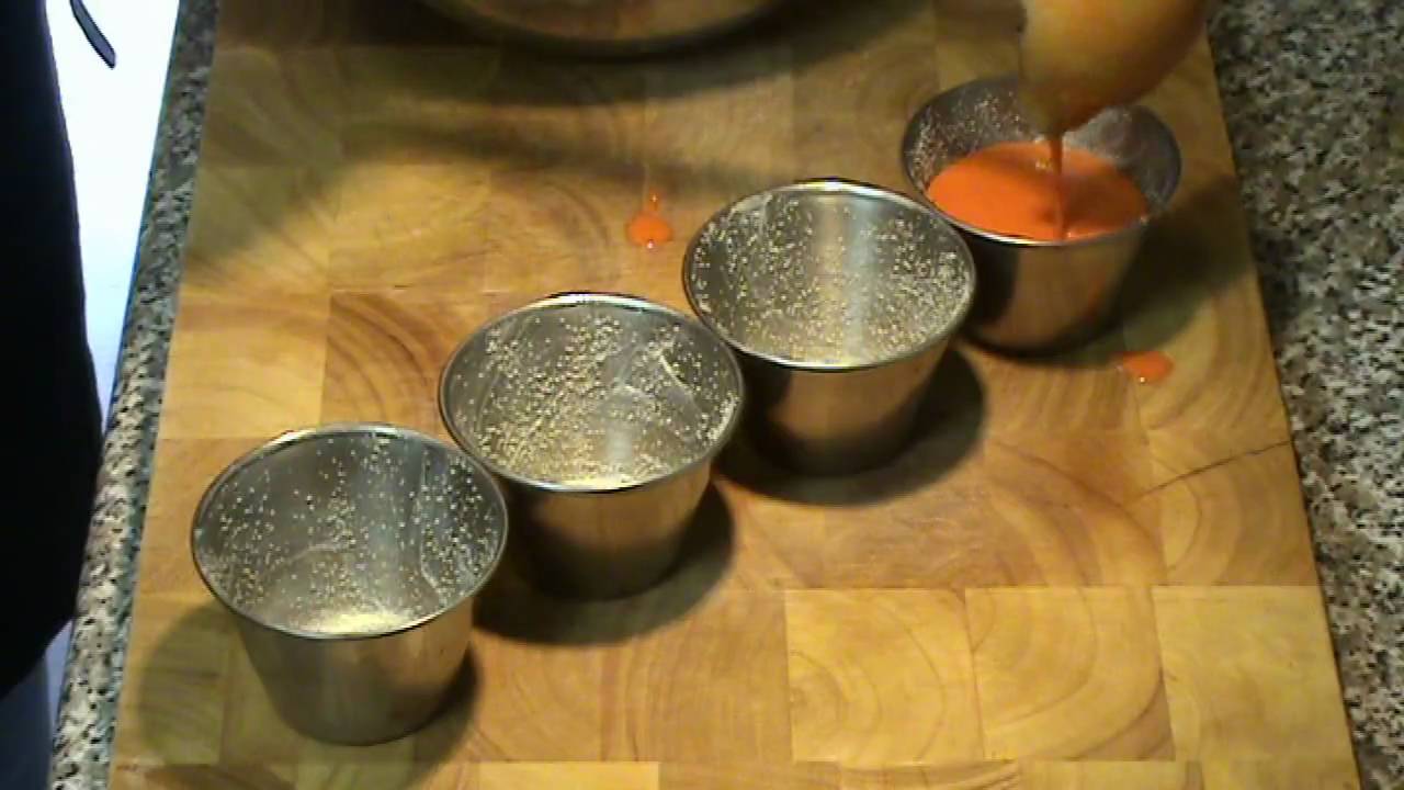 Flan de pimientos y bacalao