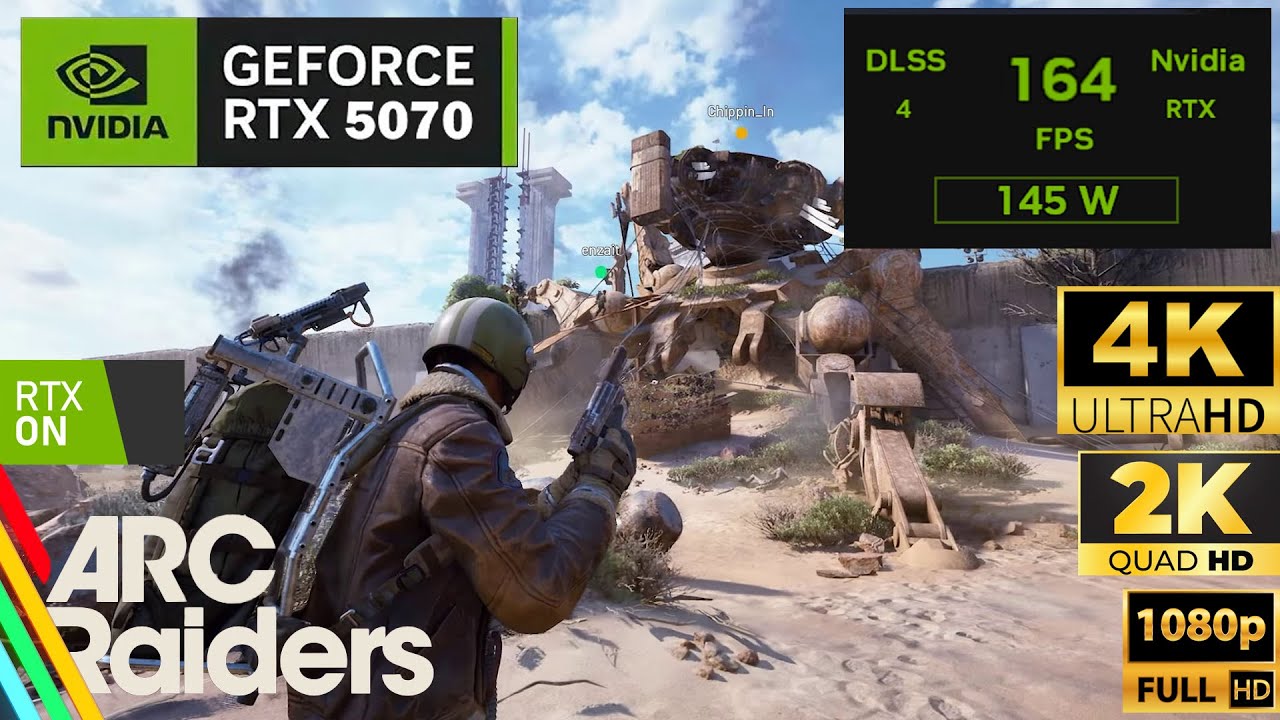 RTX 5070 en Arc Raiders - 1080p, 1440p, 4k - (Configuracion Max)