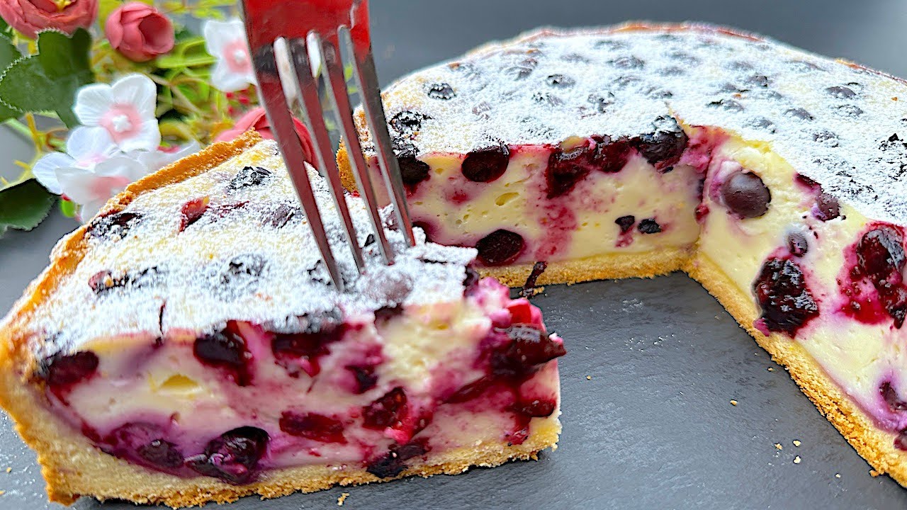 🫐 La più deliziosa torta estiva ai mirtilli, che si scioglie sulla lingua 👌