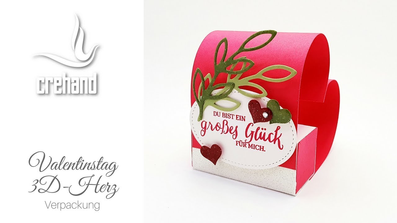 3D Herz zum Valentinstag - Kreativ mit crehand & Stampin' Up!