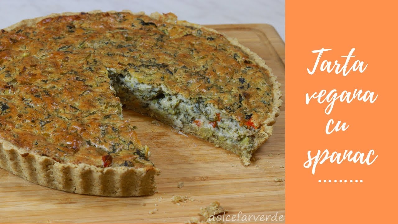 Tartă de post cu spanac și caju! (quiche vegan)