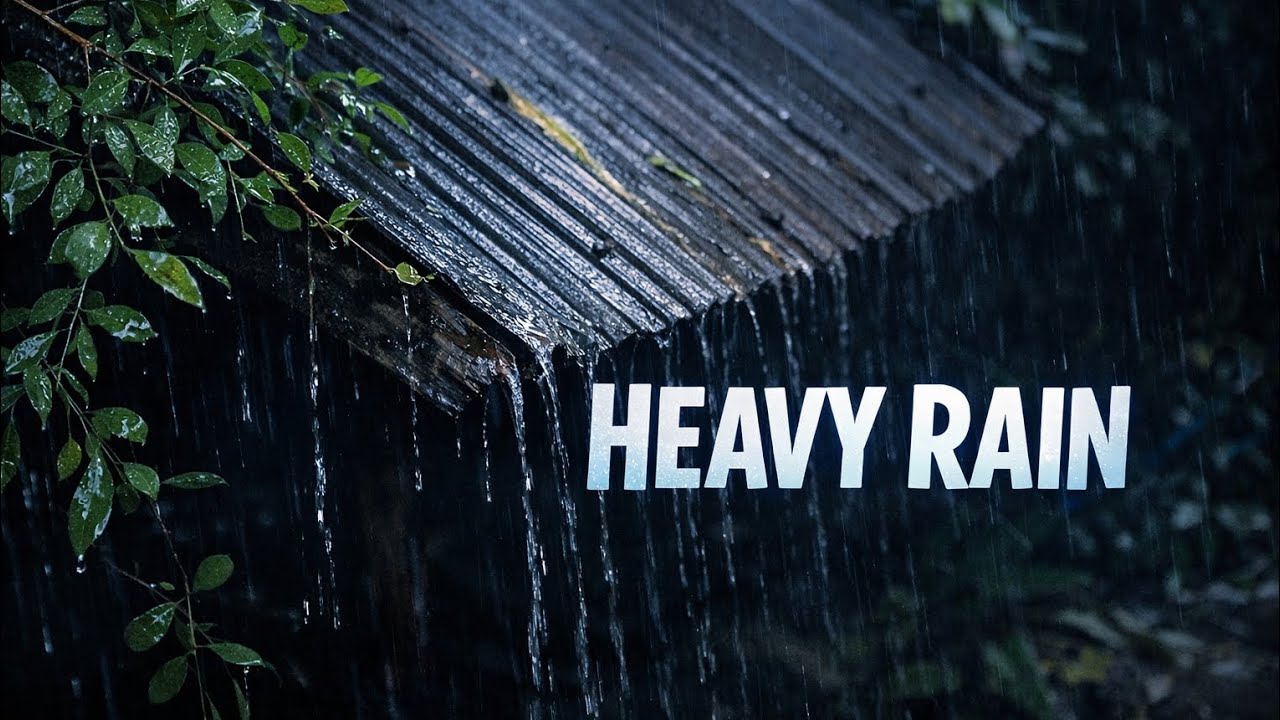 Heavy Rain on Zinc Roof 🌧️ Fall Asleep in Seconds | Deep Sleep Rain Sounds