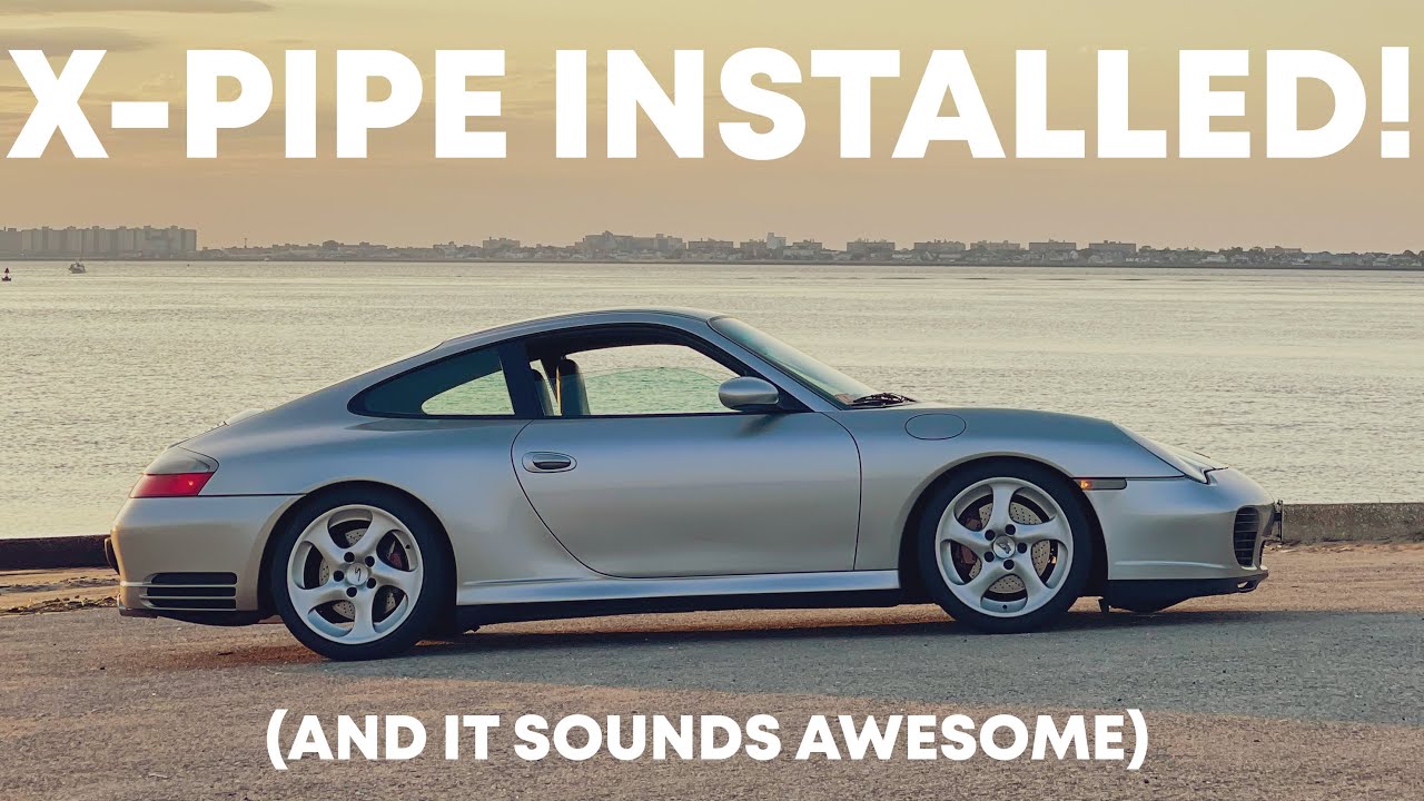 straight piped! Porsche 996 C4S cat delete X PIPE install and sound clips