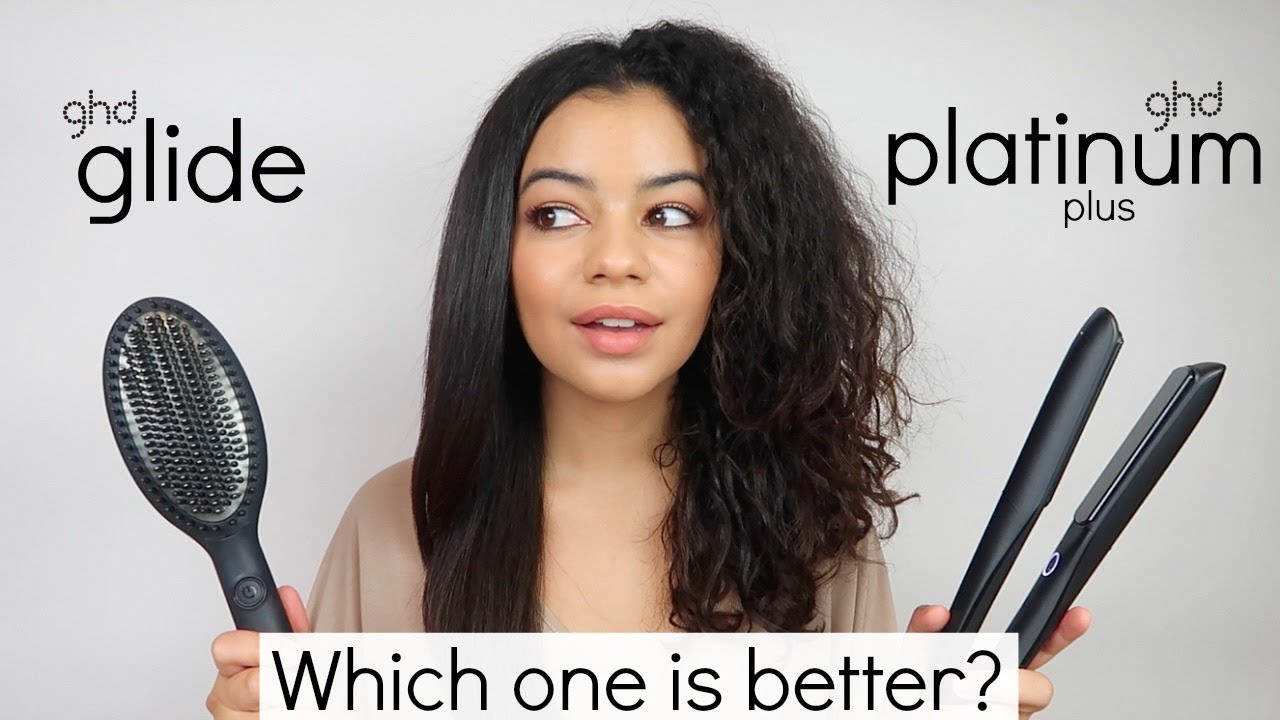 GHD GLIDE VS GHD PLATINUM PLUS ON CURLY HAIR - HONEST REVIEW