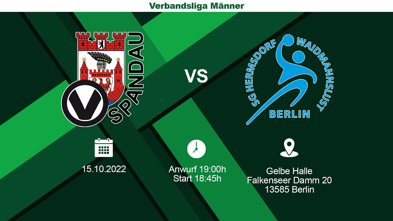 1. Männer - SG Hermsdorf-Waidmannslust  | Verbandsliga | Saison 22/23 | Sa. 15.10.2022, 19:00 Uhr