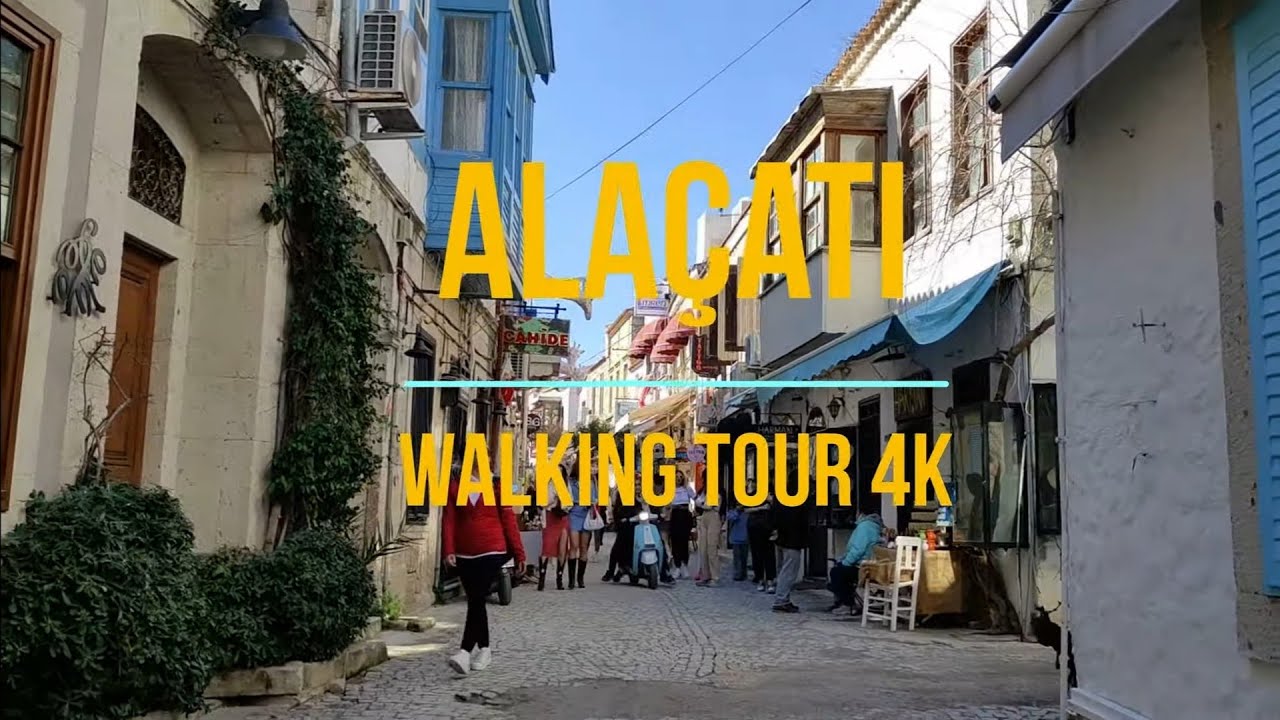 Cesme, Izmir - February 2022 - Alacati - 4K UHD Walking Tour ( 7min ) - Turkey Explorer