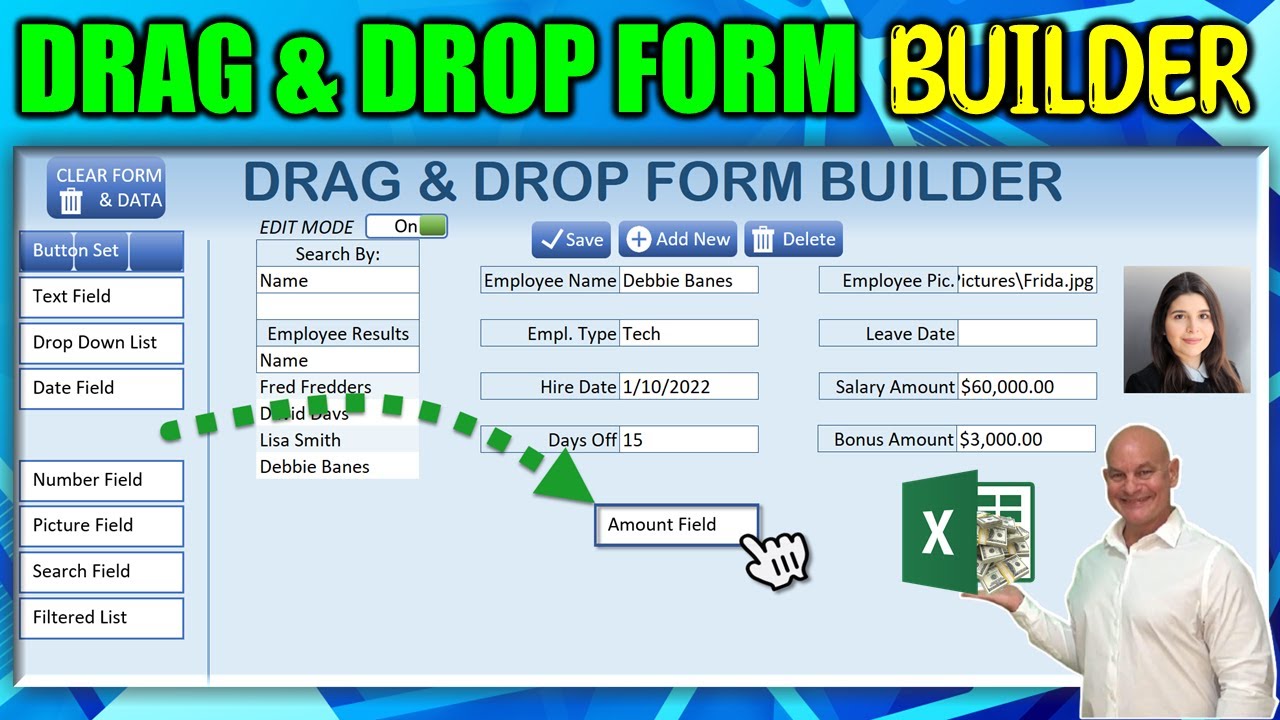 Create Forms In 1 Minute With This Drag & Drop Form Builder In Excel [FREE Download]