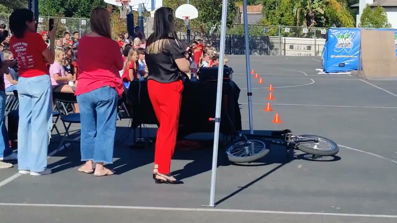 Bernardo Elementary stunt bike show 1 of 2