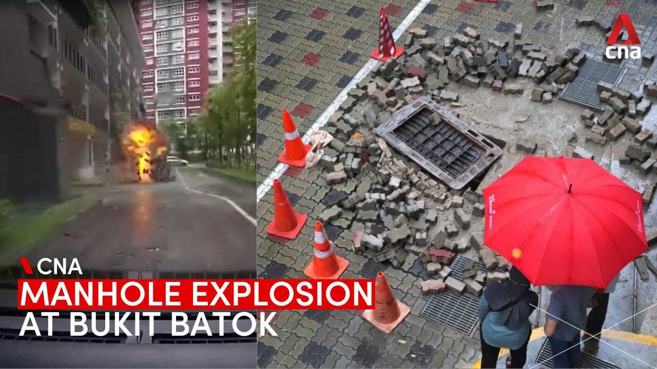 Authorities investigating manhole explosion outside Bukit Batok West carpark in Singapore