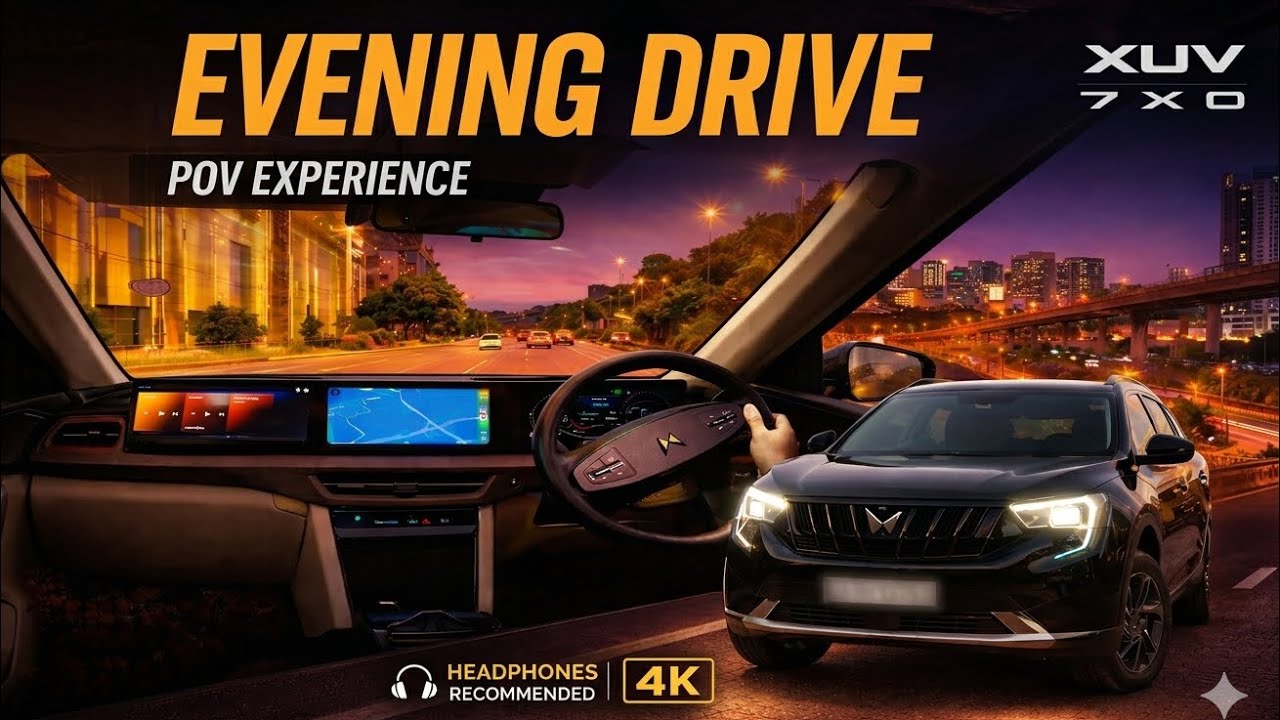 XUV 7XO POV Evening Drive in 4K | Pure engine sound  | ASMR | 🎧 Recommended
