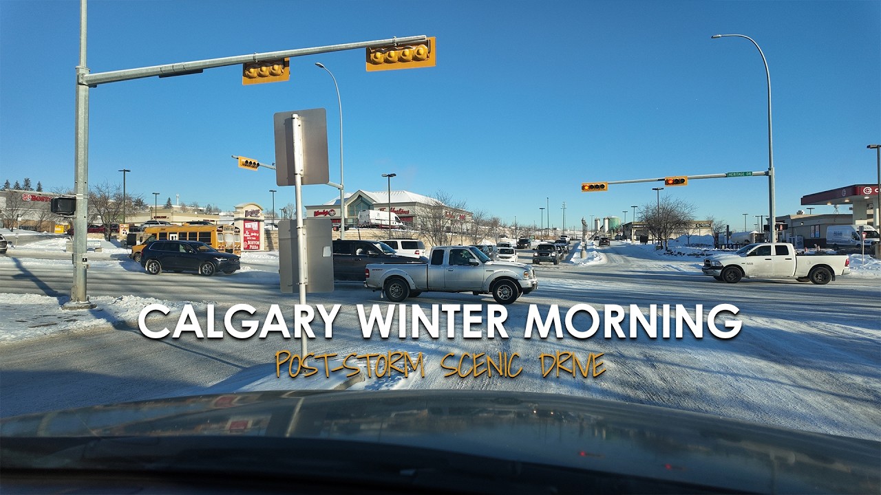 Calgary Winter Morning 🇨🇦| Post Storm Scenic Drive