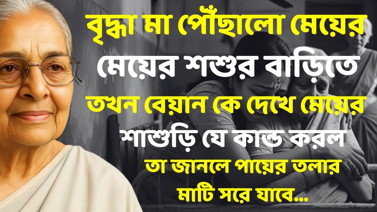 বৃদ্ধ অসহায় মাকে যখন মেয়ে নিজের শ্বশুর বাড়ি নিয়ে আসলো তখন শাশুড়ি তার সঙ্গে যে ব্যবহার করল....
