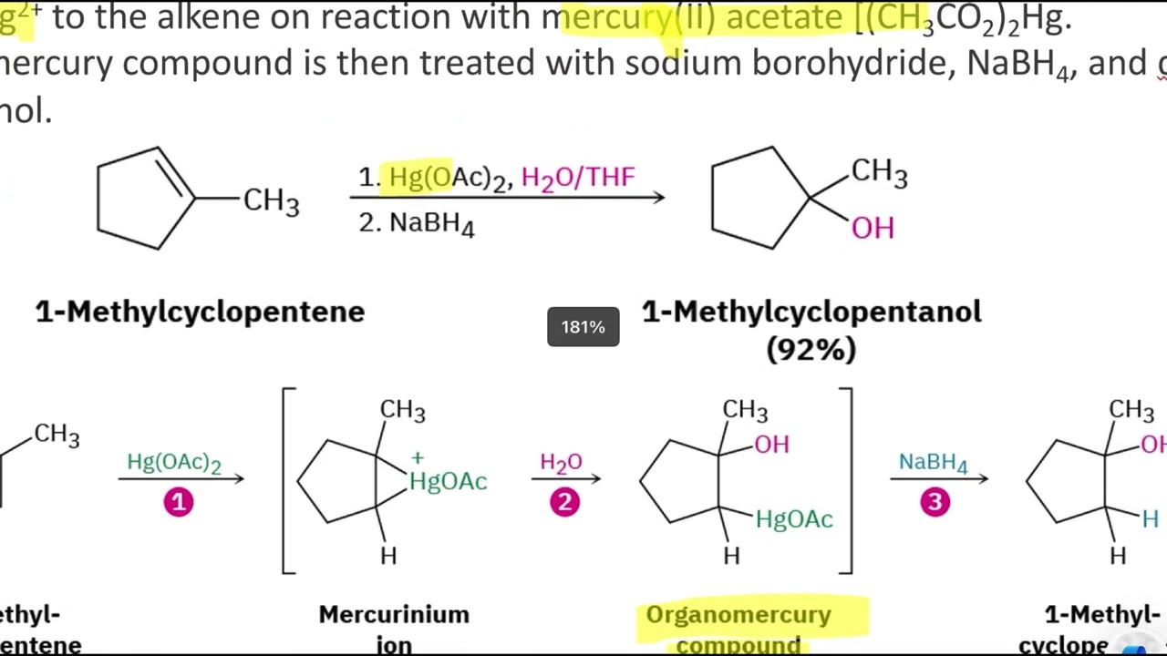 Hydration Reactions of Alkenes