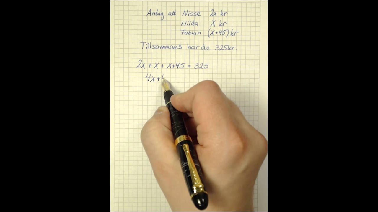 Matematik 1b kap 3 Uppgift 3432