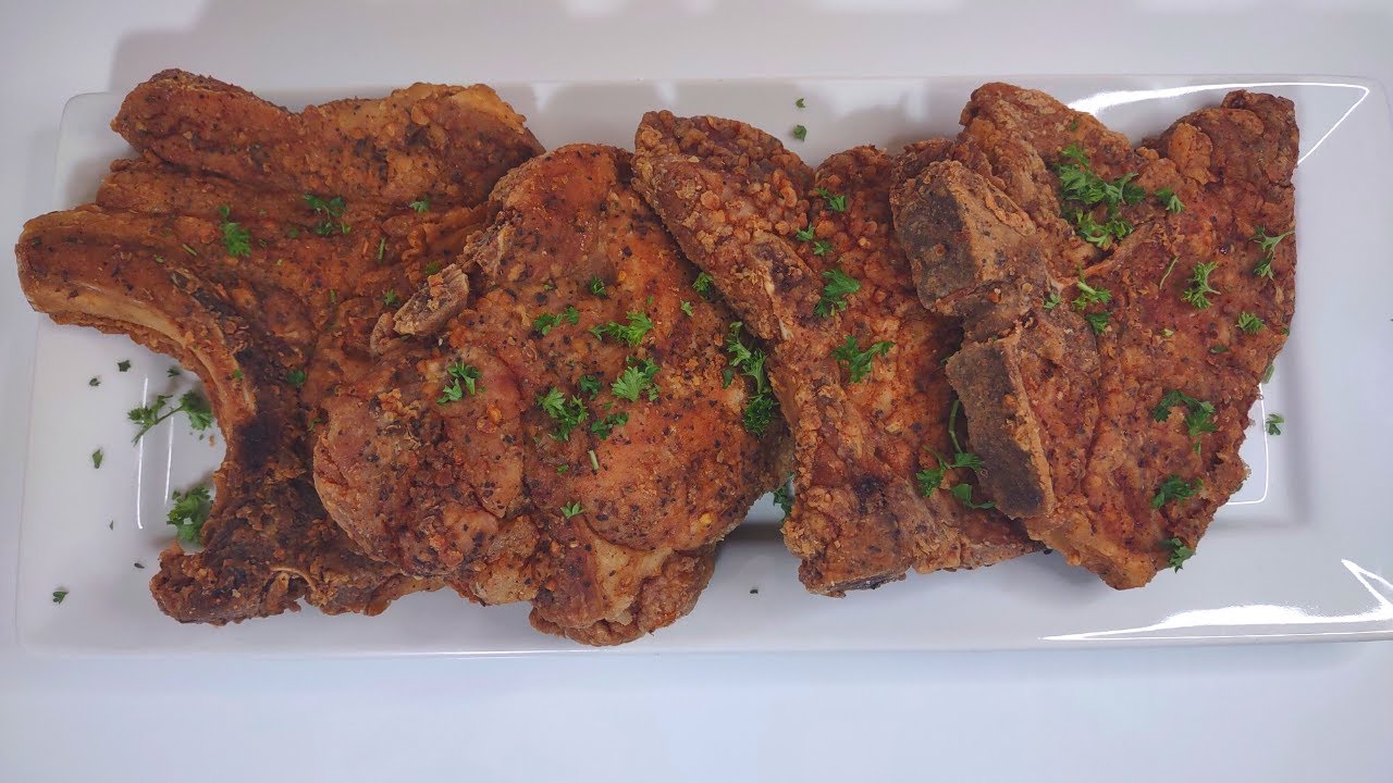 Garlic and Herbs Fried Pork Chops, Pork Chops