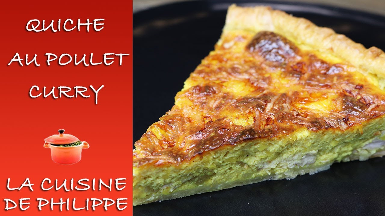 quiche au poulet curry