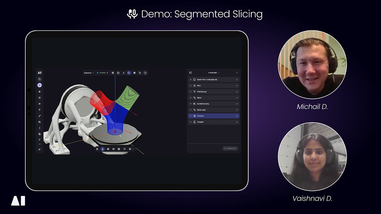 Segmented Slicing Demo on a 5-Axis Printer | @AibuildV2.0 #3dprinting
