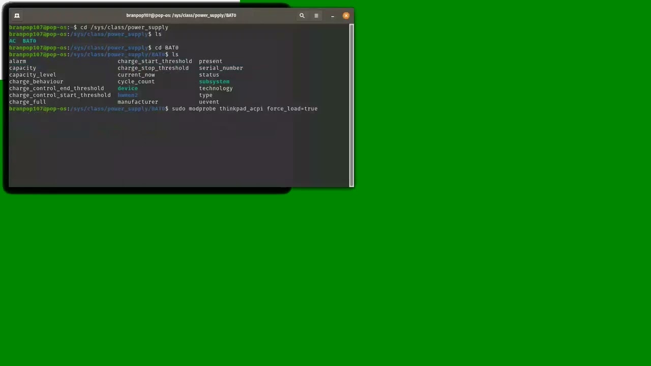 How to limit the battery charging on Thinkpads on Linux (No TLP required)