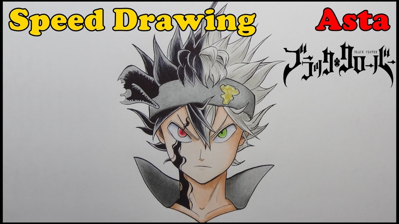 Drawing Asta Black Clover - Desenhando Asta