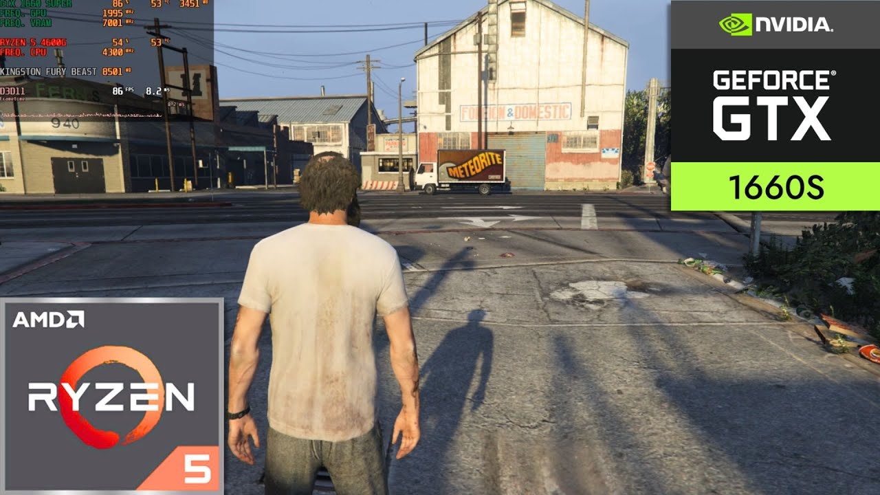 GTX 1660 Super 6GB + Ryzen 5 4600G | GTA 5 (1080p High Settings)
