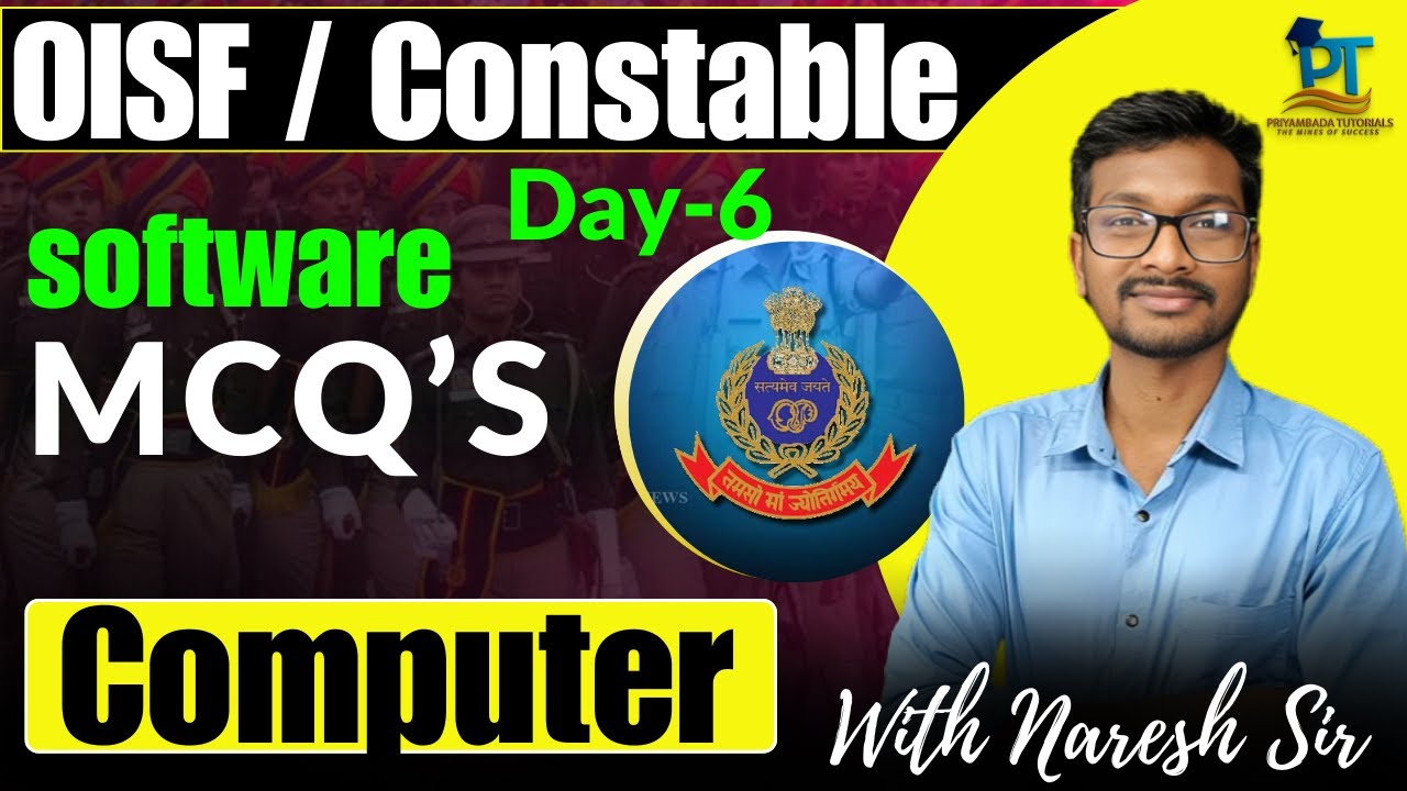COMPUTER OISF/Dist. Constable 2025 |Software MCQ'S | Naresh Sir |day 6| #oisf #computer #constable