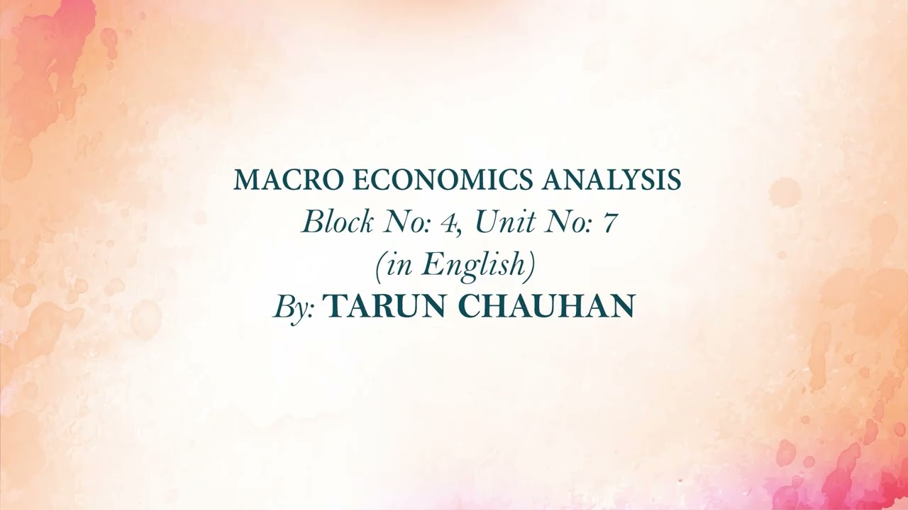 MACRO ECONOMICS ANALYSIS