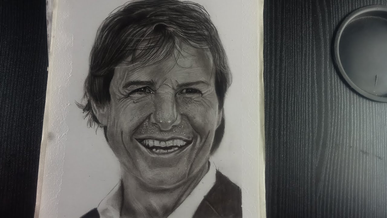 Tom cruise portrait ✨ // realistic portrait ✍🏻 @BushraArtist88