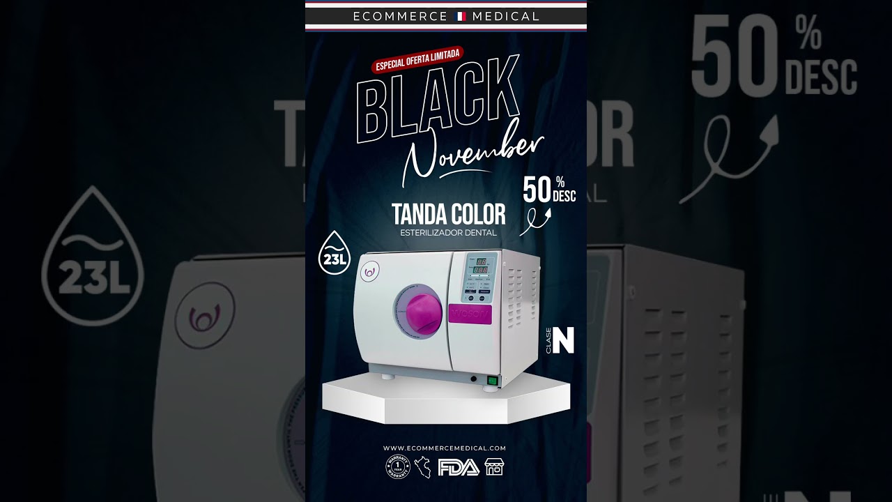Black November: Autoclave TANDA COLOR de Clase N para Odont&oacute;logos